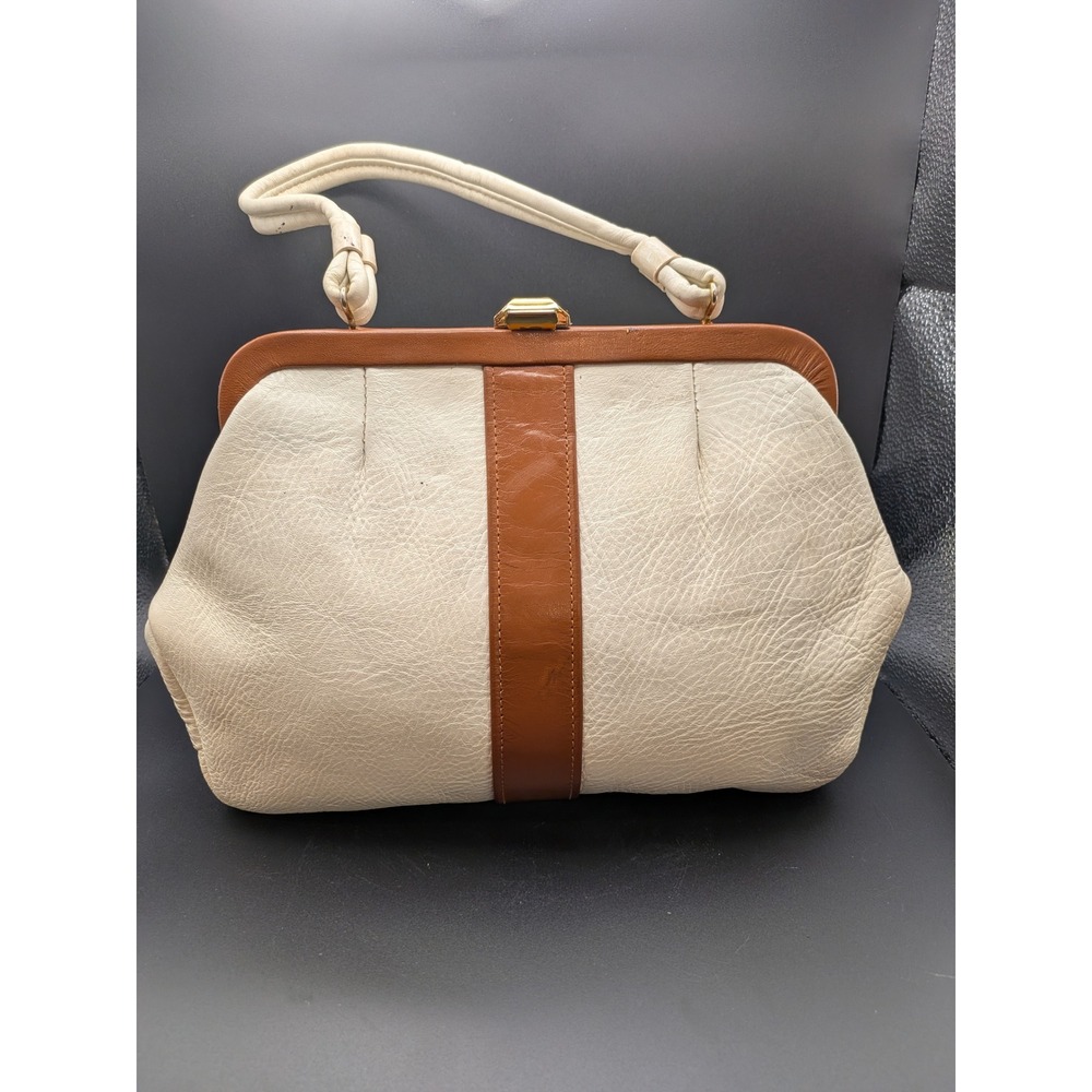 Vintage HCL Framed Handbag Leather